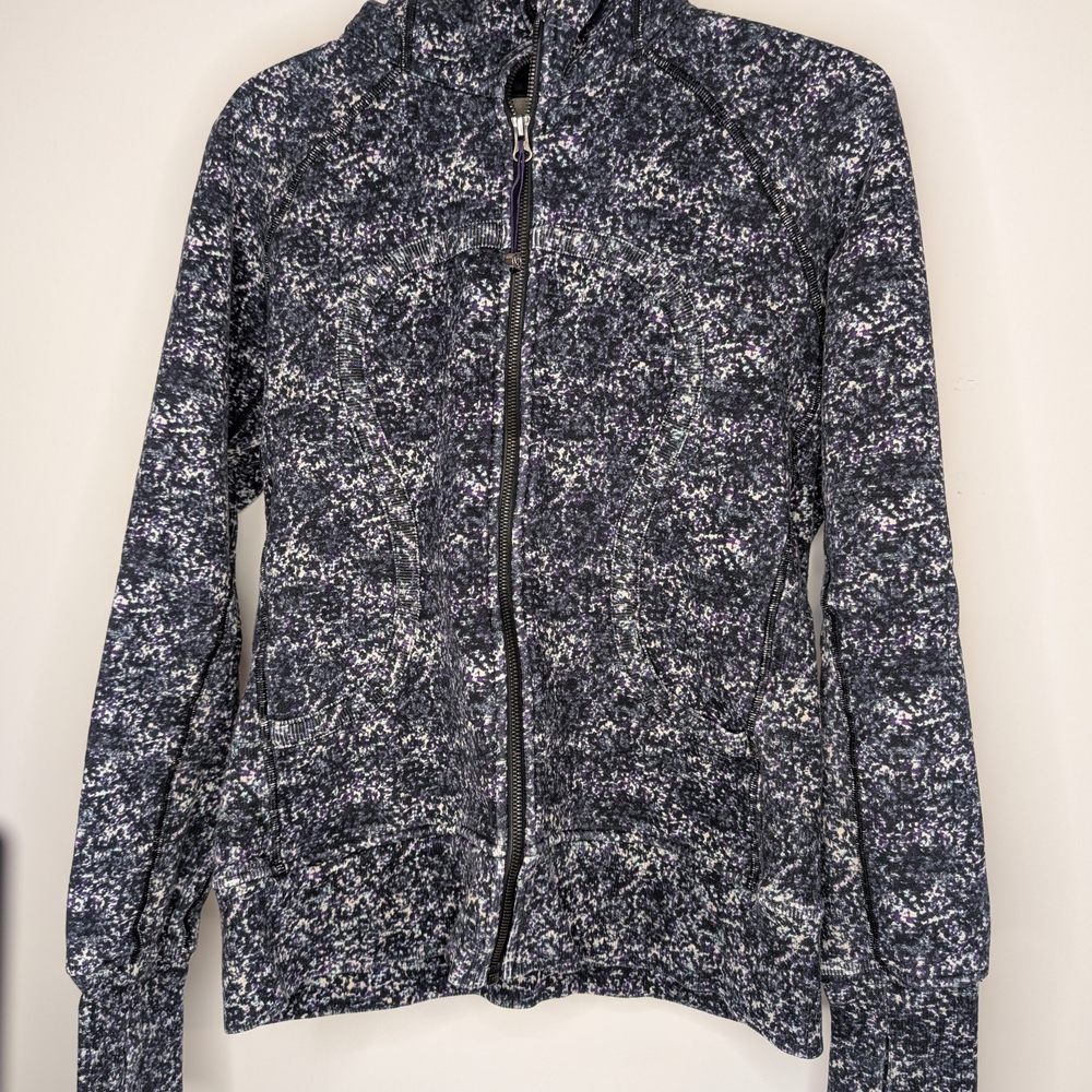 Lululemon Scuba Sweater - Women's Black, Purple, Gray and White Jacket